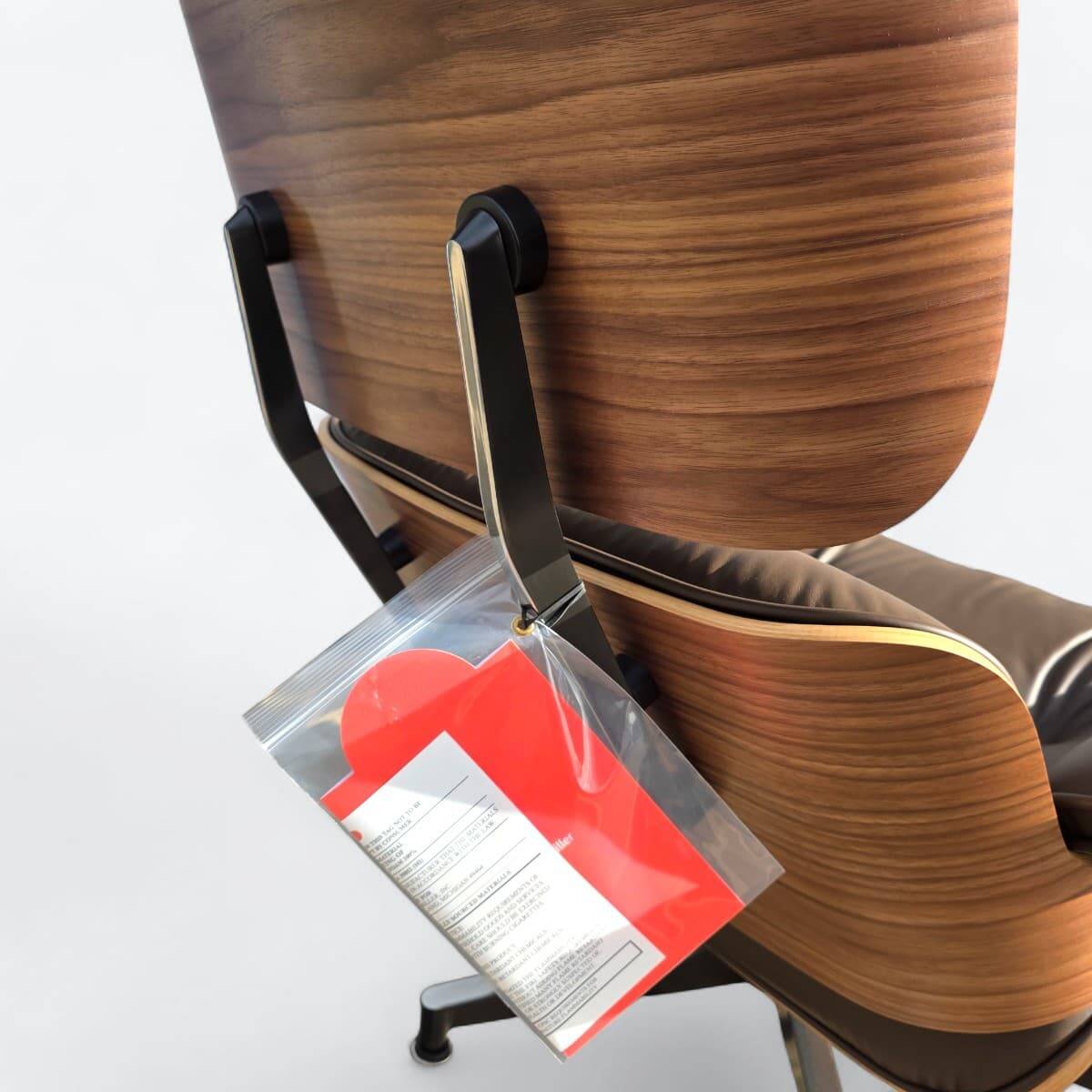 Brown & Walnut Herman Miller Original Eames Tall Lounge Chair & Ottoman