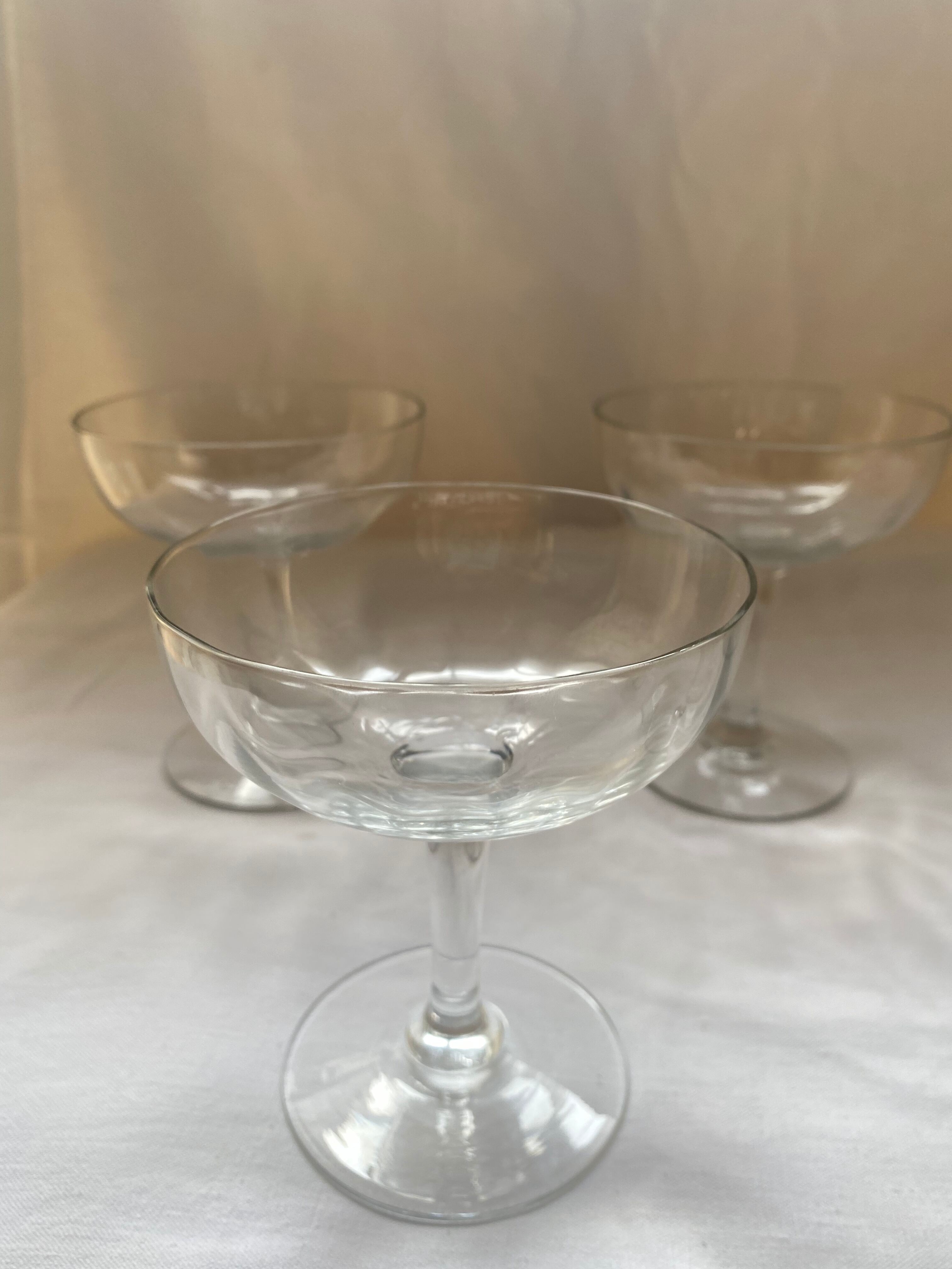 Champagne glasses - semi crystal