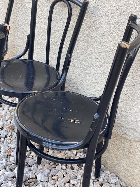 Set of wooden bistro chairs