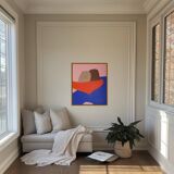 Minimalist figurative painting "In your arms" by Bodasca