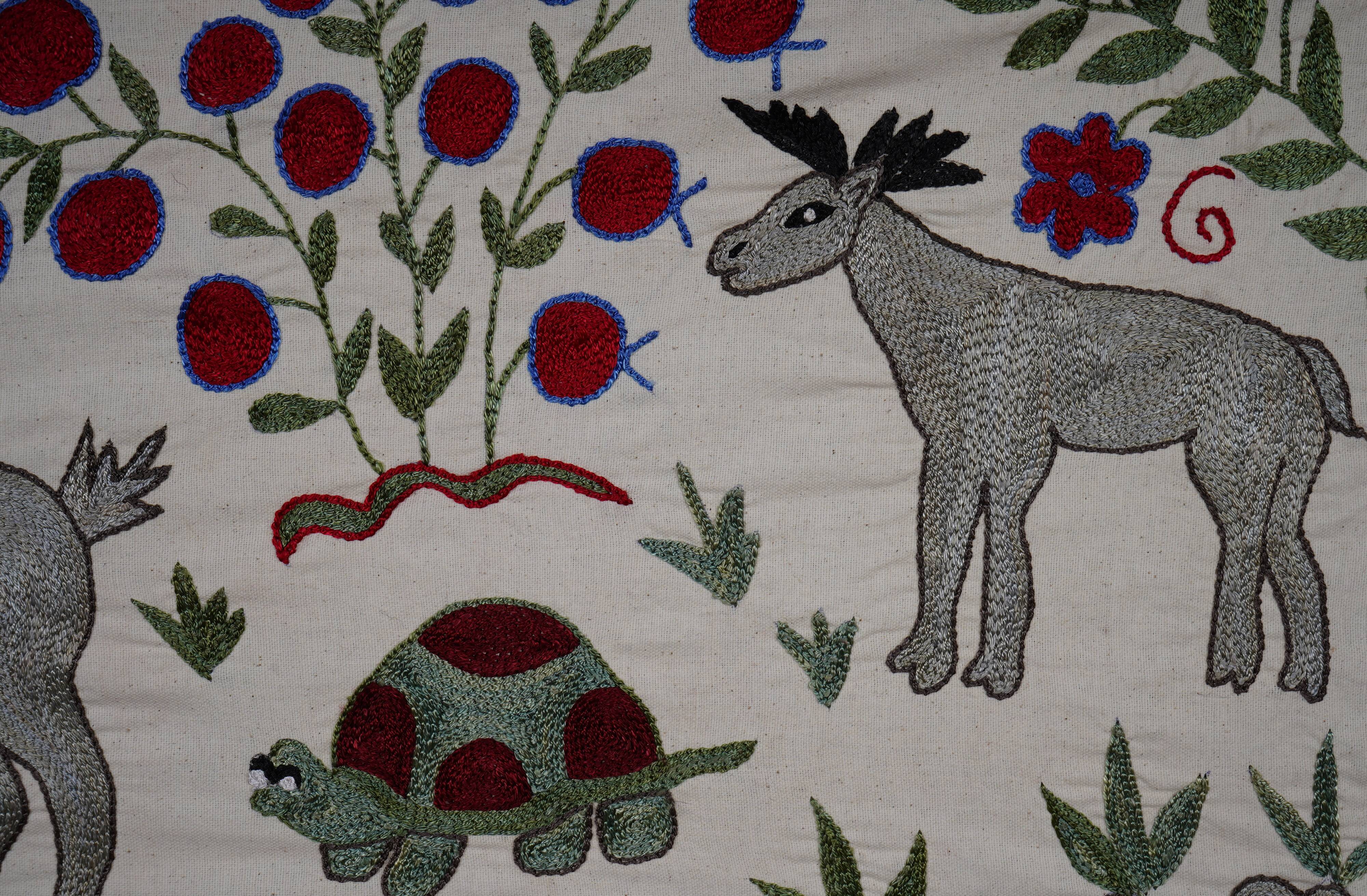 Hand-knotted rug, vintage Turkish rug 50x147 cm