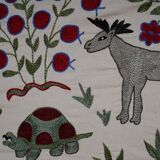 Hand-knotted rug, vintage Turkish rug 50x147 cm