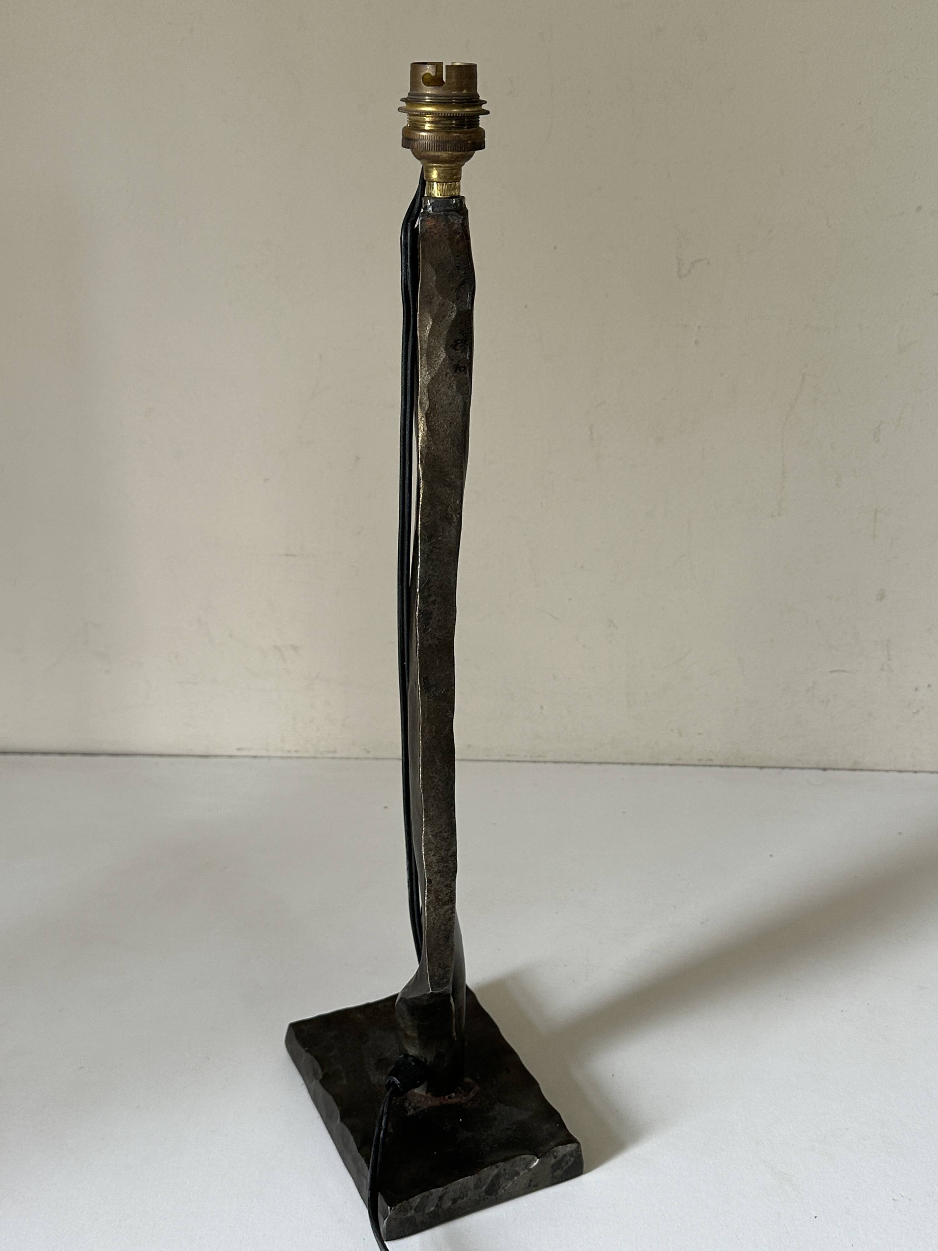 Vintage 60s metal brutalist lamp