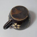 ancienne tasse déjeuner d'alsace en terre cuite vernissée