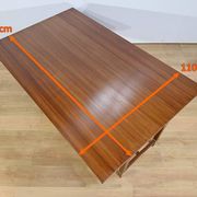 Important Shuttered Table in Sapelli Mahogany, Directoire style – 1970