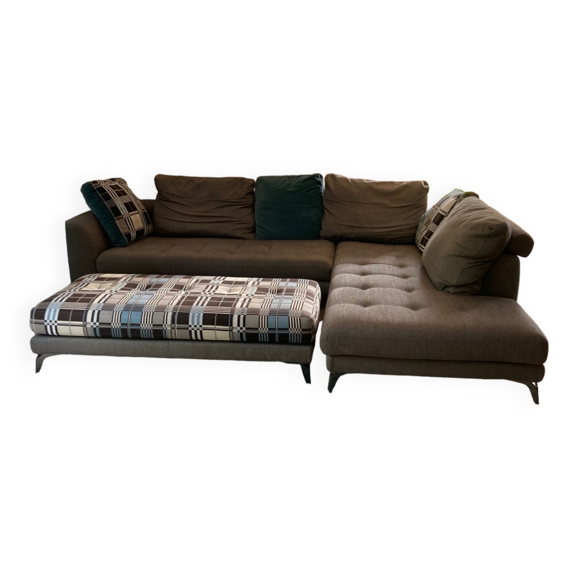 Corner sofa and pouf Roche Bobois edition Jean Paul Gaultier