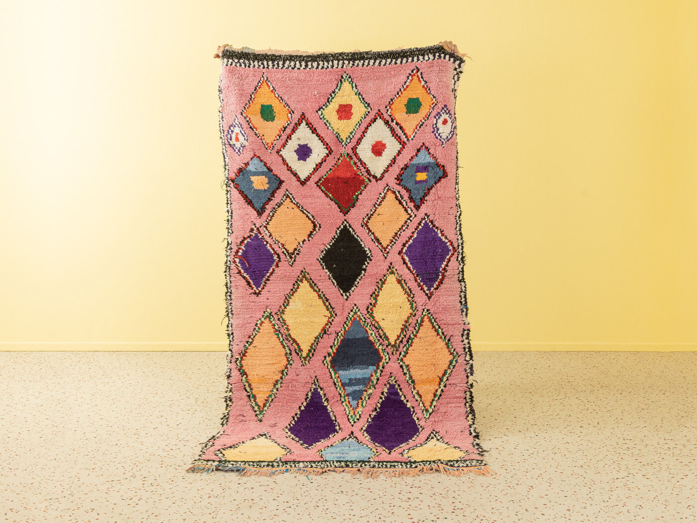Boujad vintage, tapis berbère, 115 x 220