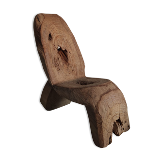 Armchair made of recycled solid teak