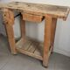 Genuine vintage wooden workbench from the 1960s stamped Grenade.