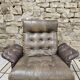 Vintage leather lounge chair 1960