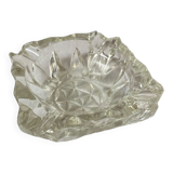 Chiseled glass ashtray