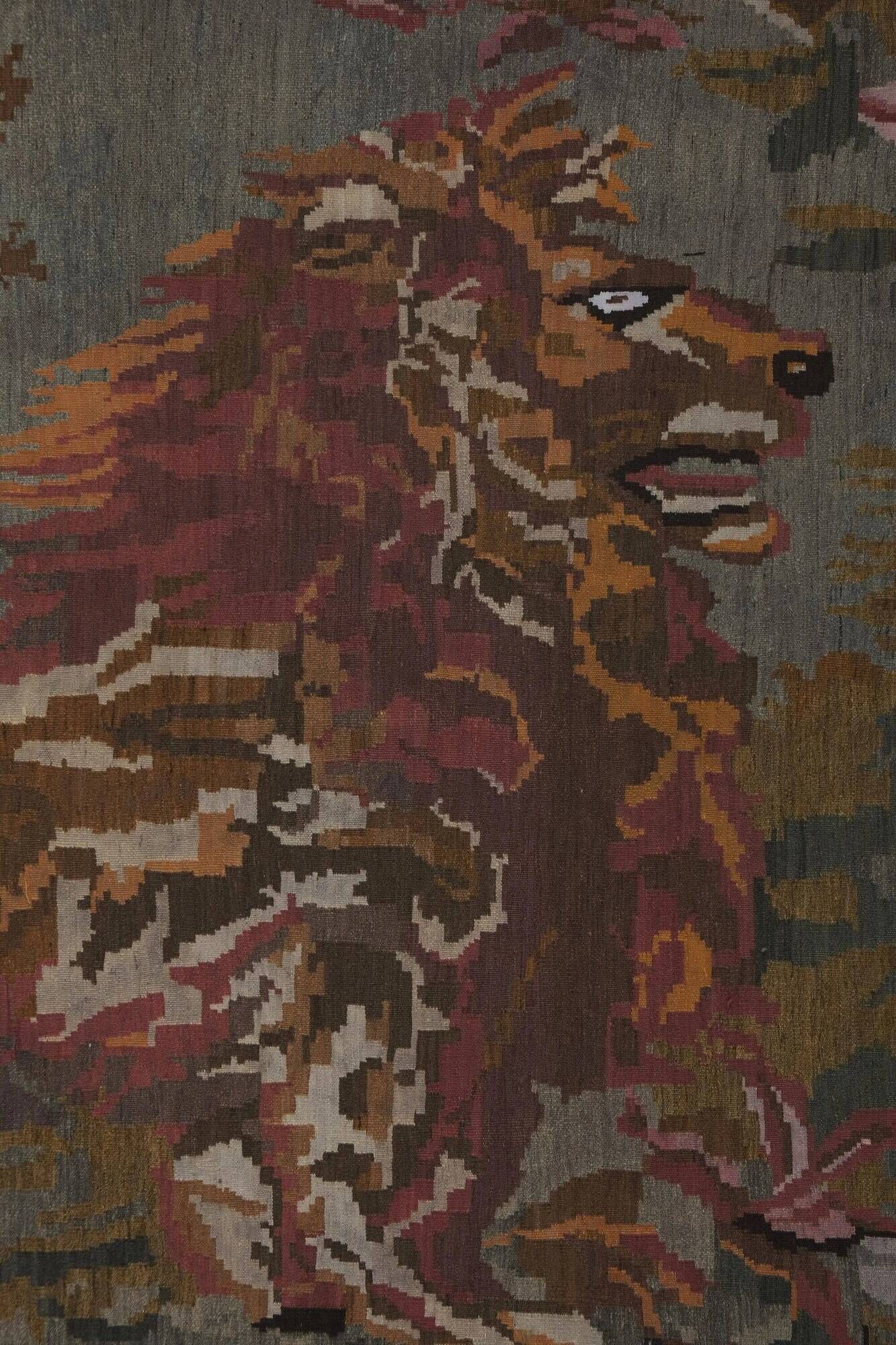Vintage Turkish kilim, handwoven, 195x348 cm.
