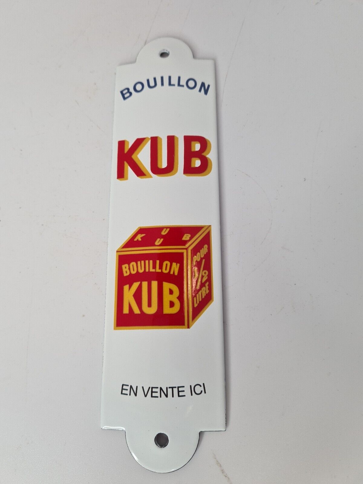 Plaque émaillée bouillon kub