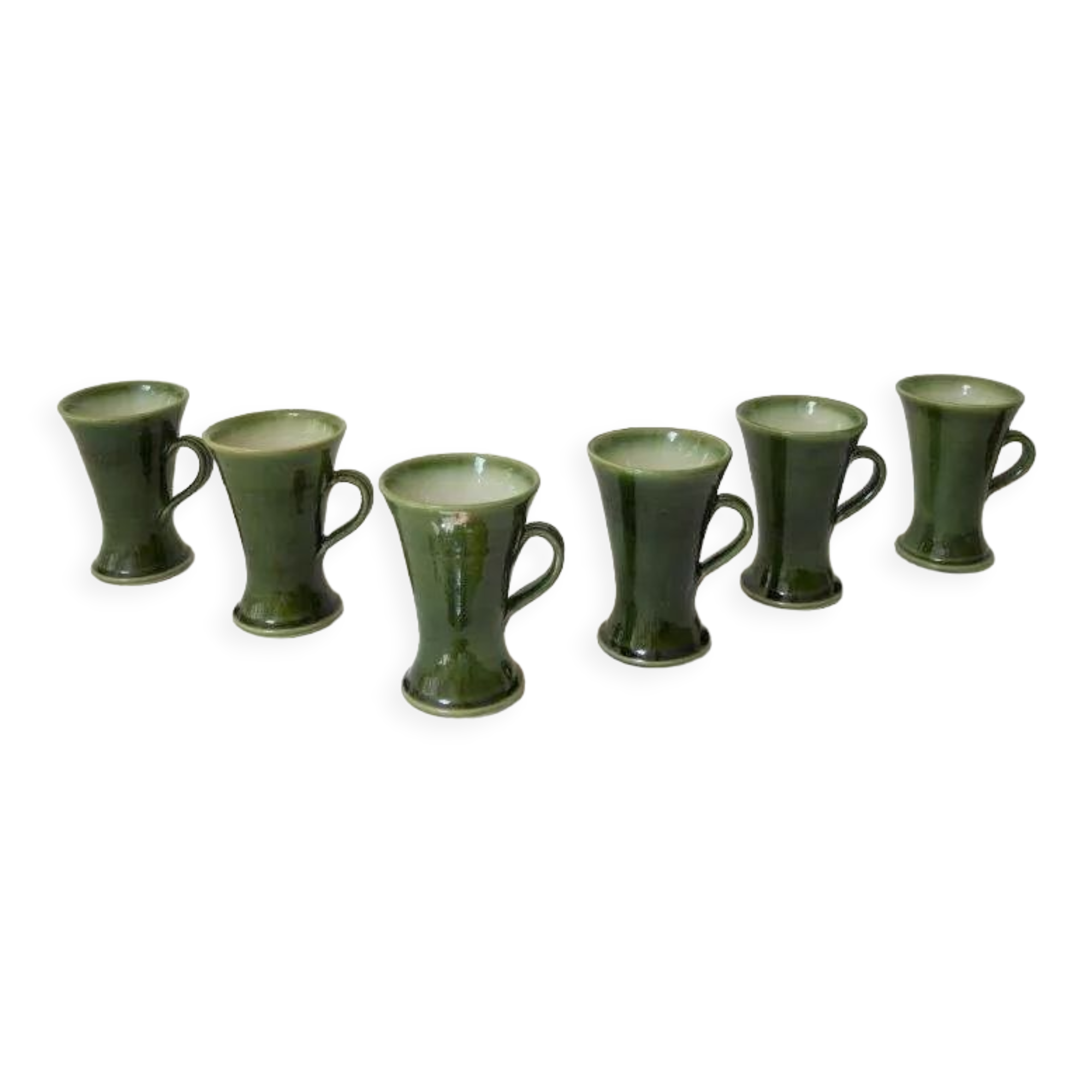 Set of 6 green mazagrans