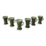 Set of 6 green mazagrans