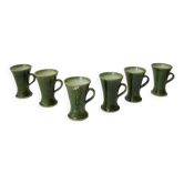 Set of 6 green mazagrans