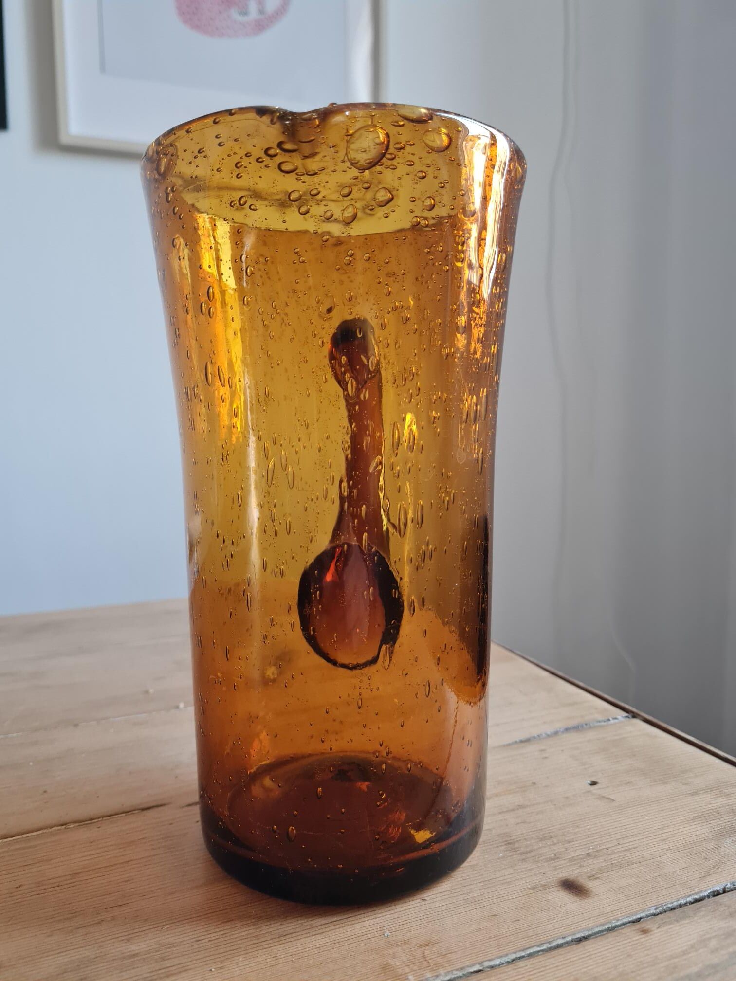 Amber glass decanter from Biot
