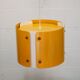 Modern Danish Pendant Lamp: Dark Yellow Metal, 1990s Design
