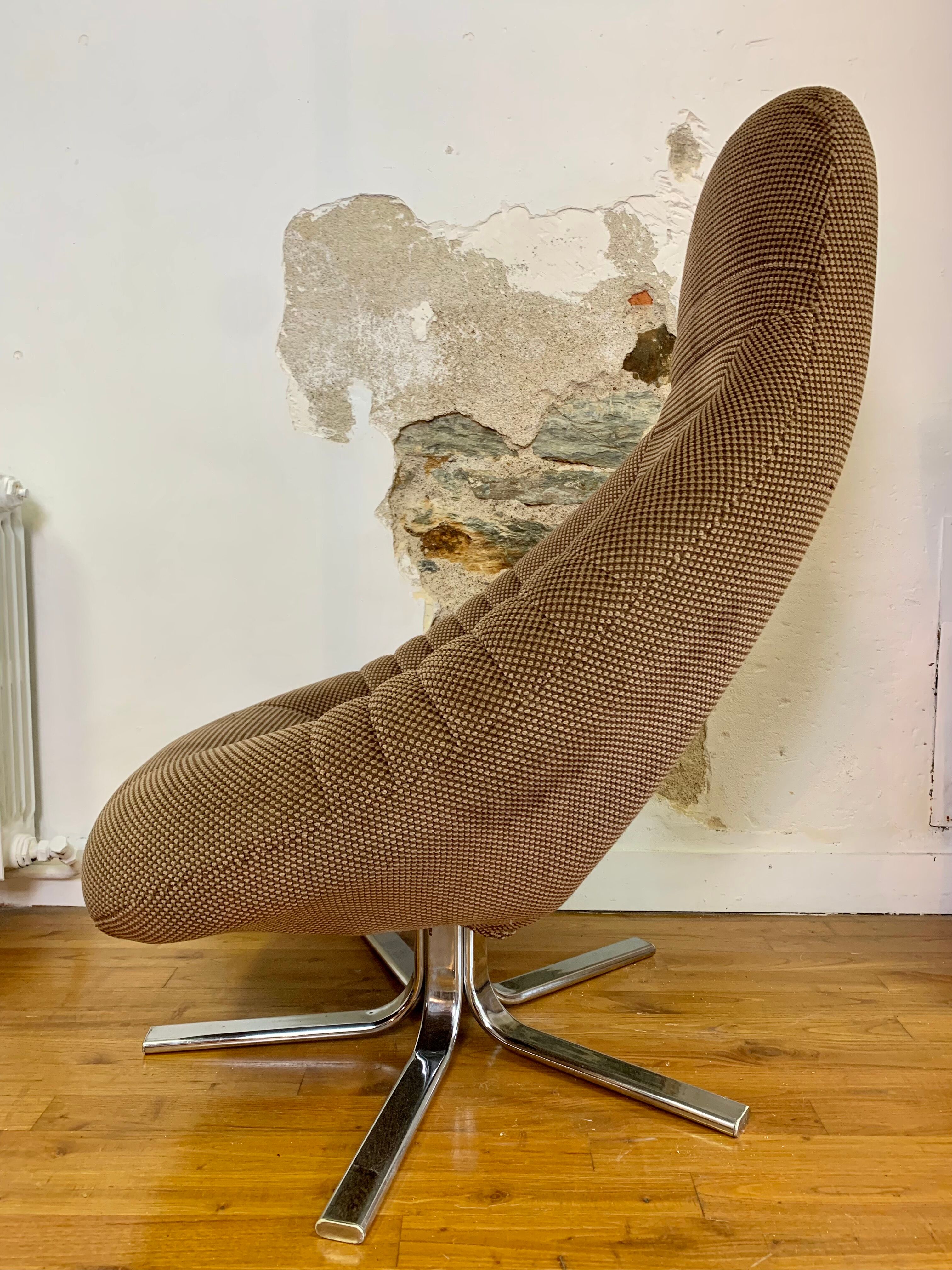 Velvet bucket chair - Mod'plastia