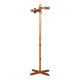 Minimalist organic coat rack in pine from the 1970s in space age style.