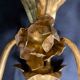 Wall lamp 2 lights golden metal design flower Rose style Italy