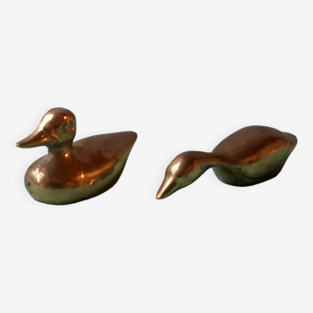 Couple of small brass ducks
