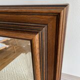 Vintage beveled wooden mirror 120x92