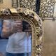 Napoleon III era mirror with gold leaf