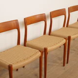 4 x vintage dining chairs | Niels Otto Møller | Model 77