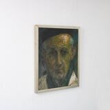 Signed oil painting “Zelfportret” by Paul Citroen, the Netherlands, 1965