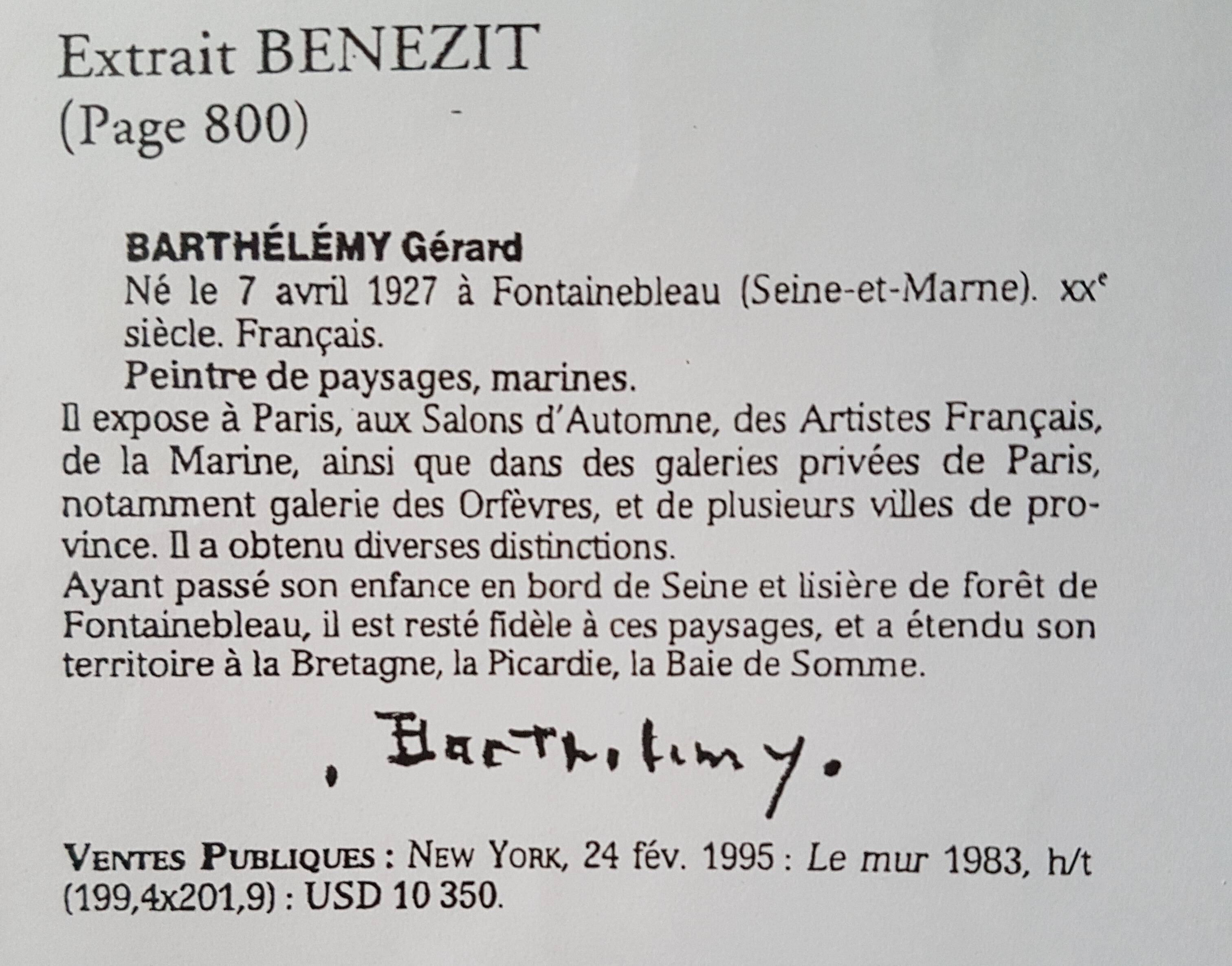 Oil painting la Côte sauvage (Vendée) Gérard Barthélemy