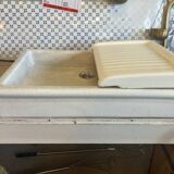 Vintage Ceramic Stamp Sink with Farmhouse Drainer