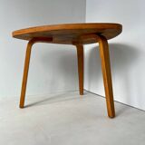 Vintage "bowwood" table in light wood