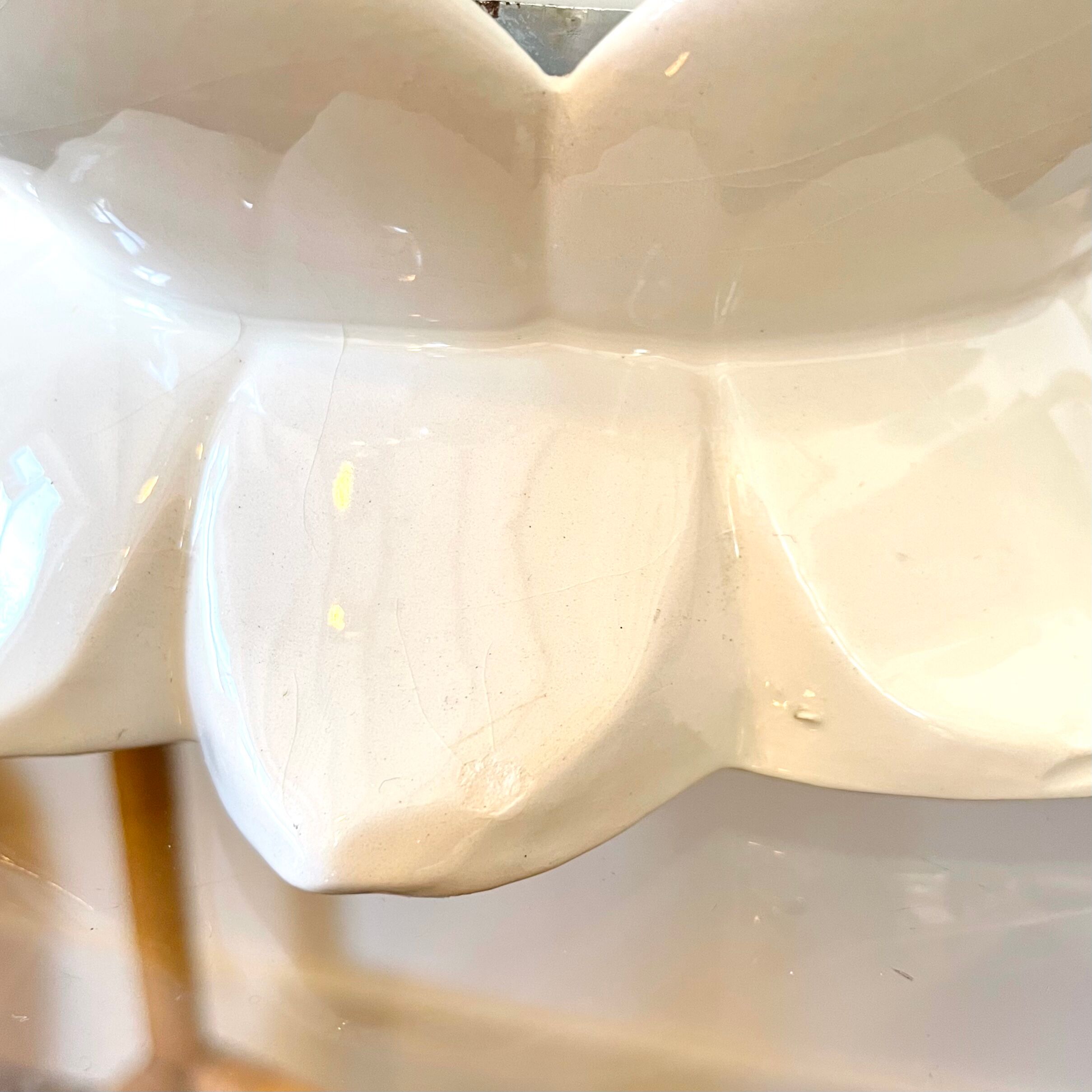 Ceramic goose lamp and globe 80s