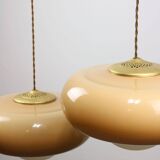 Space Age Brown Pendant Lamp from Guzzini, 1960s