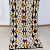 Handmade wool Berber rug 193x97cm