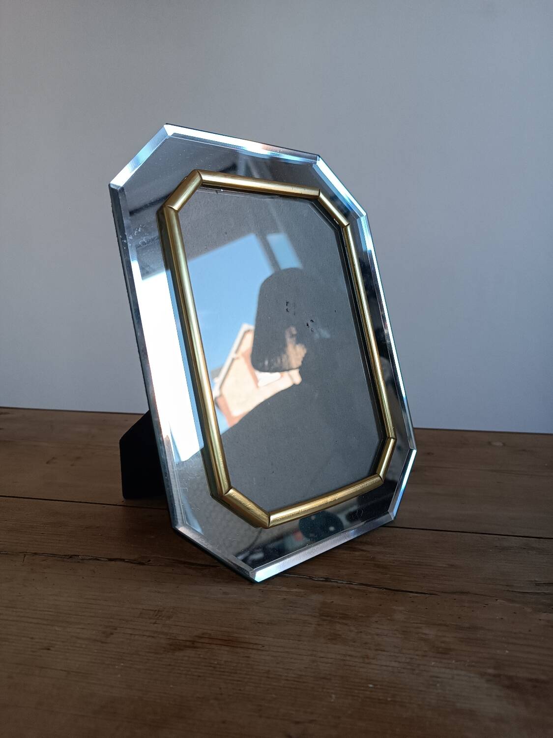 Beveled mirror frame
