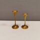 A set of candle sticks, in solid brass, made by Malm Denmark in the 1960s