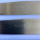 12 table knives stainless steel blade round ends / Bakelite handles with wood burl effect / 1950s