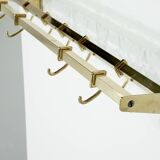 Complete brass coat rack, Italy 1950s.