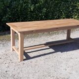 Table de ferme en chêne massif bois brut