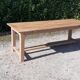 Solid oak farmhouse table, raw wood