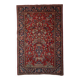Tapis persan Kashan ancien fait main, 136 cm x 204 cm, années 1910