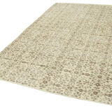 Handmade one-of-a-kind oriental beige carpet 197 cm x 300 cm
