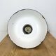 Industrial Black Enamel Factory Lamp with Cast Iron Top, 1930s