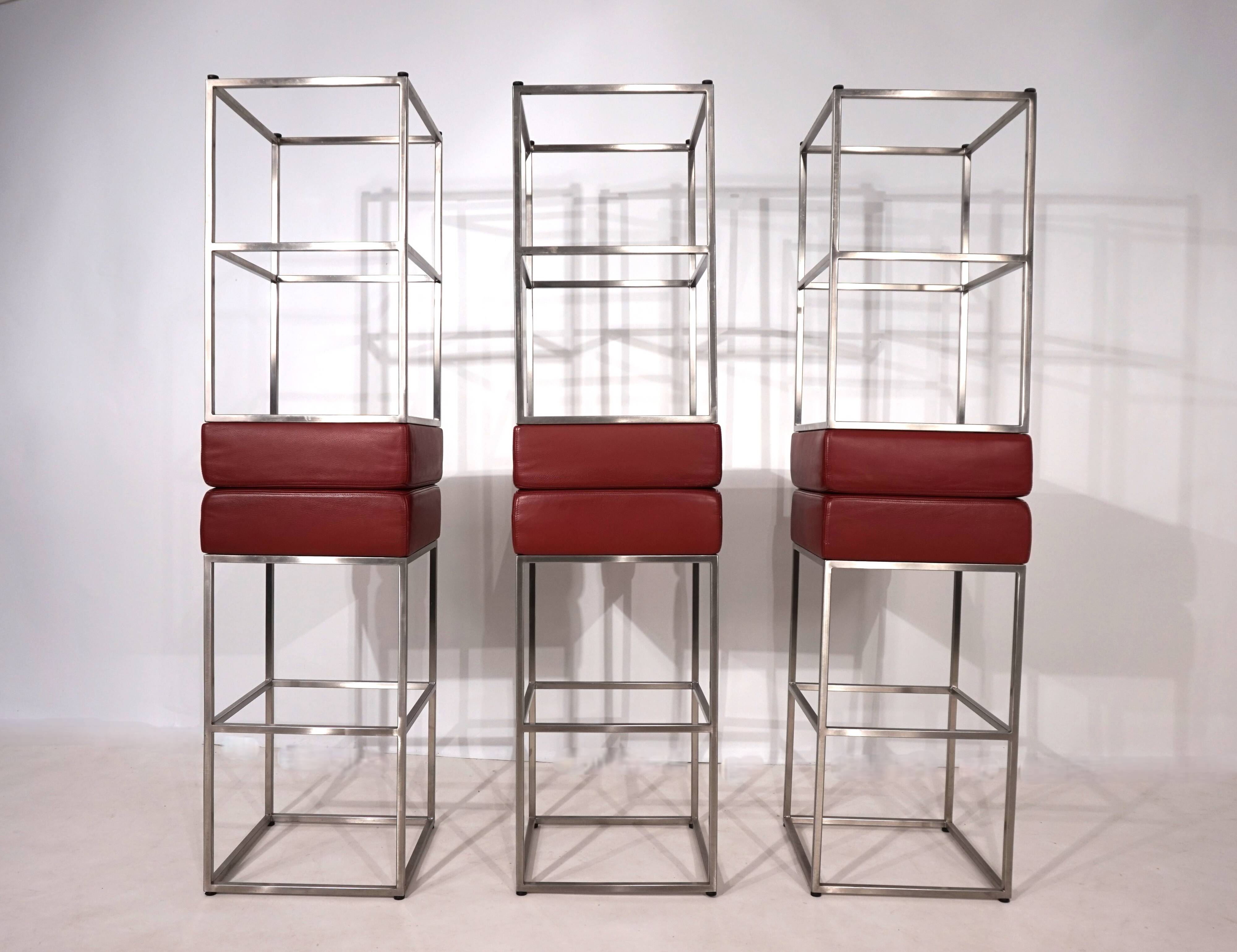 Ensemble de 6 tabourets de bar De Sede DS 218/55 par Paolo Piva, 2000