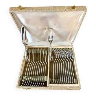 Christofle Malmaison fish cutlery 24 pieces very good condition with box