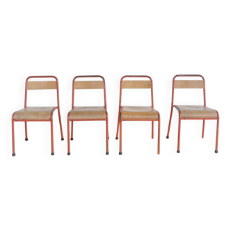 Set of 4 vintage Stella children's chairs