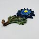 Flower hook wall hook in Belgian ceramic by André Bayer