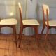 Lot de 3 chaises bois et vinyle